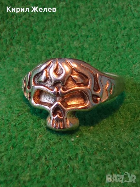 ЕФЕКТЕН ПОСРЕБРЕН НЕОГОТИЧЕСКИ ПРЪСТЕН от НЕРЪЖДАЕМА БЛАГОРОДНА СТОМАНА 17404, снимка 1