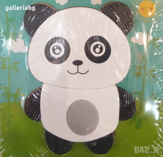 Дървена фигурка тип пъзел Панда , снимка 1