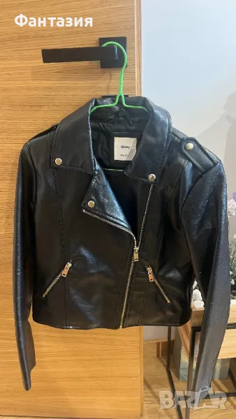 Черно кожено яке Sinsay, снимка 1