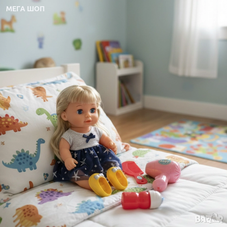 Кукла с мигащи очи, аксесоари и звуци – Идеален подарък за малки принцеси, снимка 1