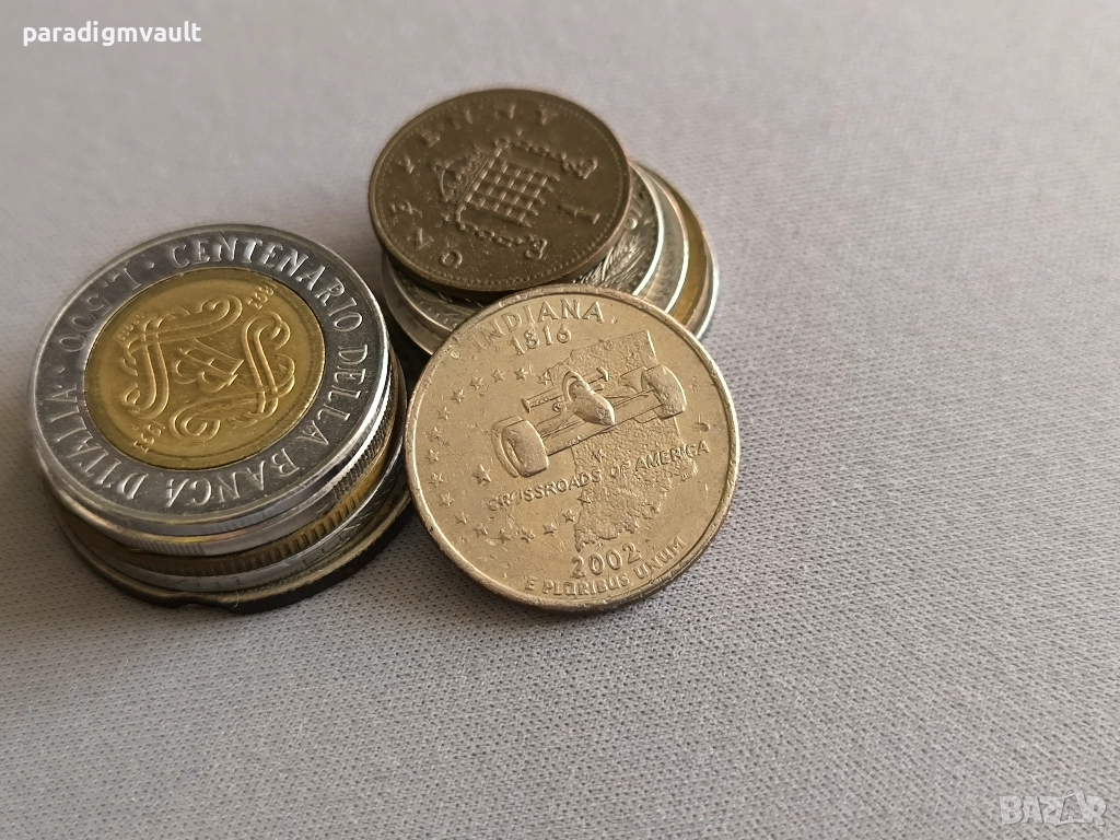 Монета - САЩ - 1/4 (четвърт) долар (Индиана) | 2002г., снимка 1