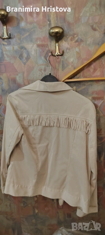 Дамско яке тип велур с ресни CRICKICO (XXL) – като ново  , снимка 1