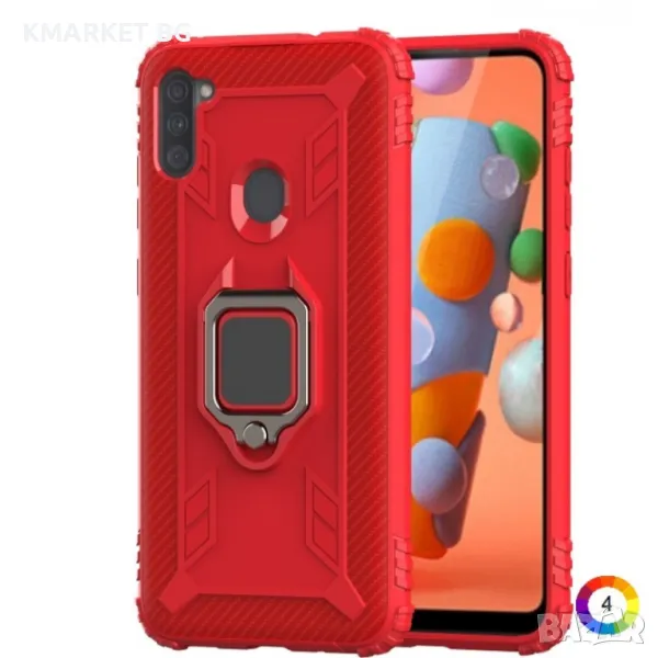 Samsung Galaxy M11 Удароустойчив Ring Holder Калъф и Протектор, снимка 1