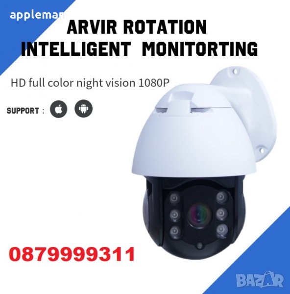 ТОП RoboCam 360 ! Камера въртяща за външен монтаж FULLHD WiFi IP Робокам, снимка 1