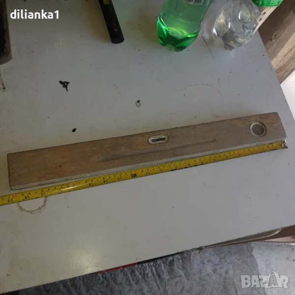 Стар дървен нивел/нивелир-50см, снимка 1
