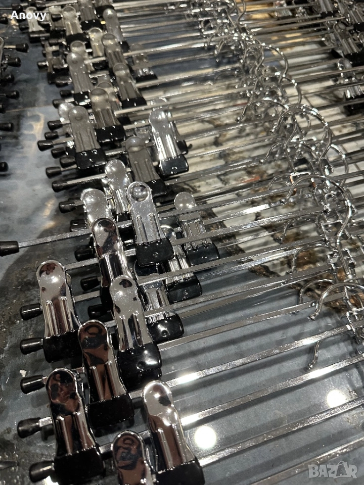 Метални закачалки с щипки – 0,60 лв/бр • Налични 700 бр, снимка 1