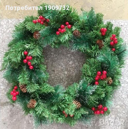 голям коледен венец, снимка 1