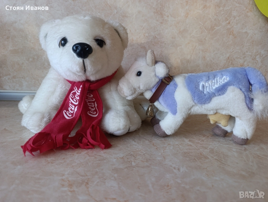 Плюшено мече Кока Кола и Крава Милка, снимка 1