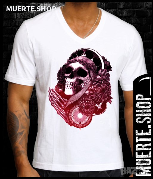 Тениска с щампа LA MUERTE PRAYER, снимка 1