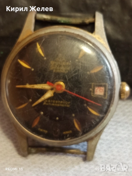 Стар механичен часовник мъжки BVLER ANTI-MAGNETIC SWISS MADE работи 51459, снимка 1