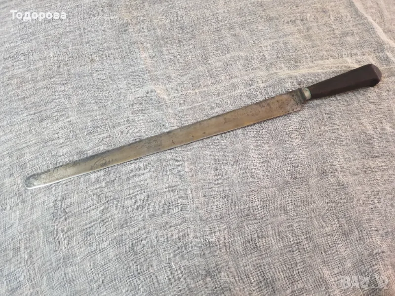 Старинен дълъг нож  с наличните маркировки, снимка 1