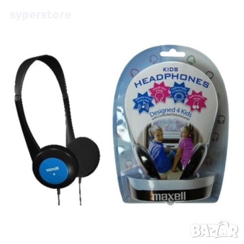 Слушалки Maxell ML-AH-KIDS-BLUE Детски Стерео Слушалки Сини Тип Малка Мида Kids Headphones, снимка 1