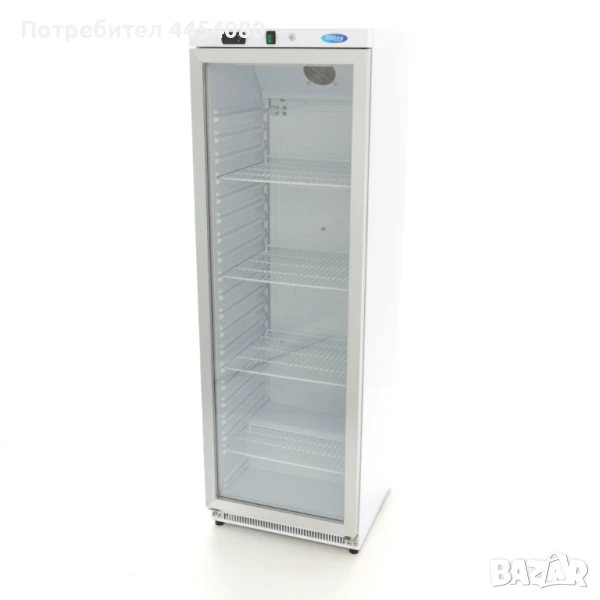Професионален хладилник със стъклена врата – 386 литра капацитет, снимка 1
