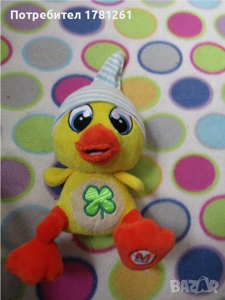 Плюшена играчка пате с шапка, снимка 1