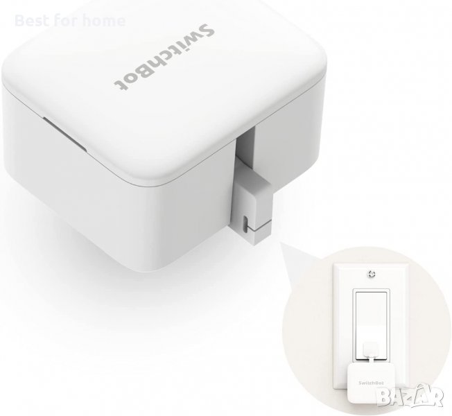 SwitchBot интелигентен бутон за превключване,без окабеляване, Bluetoothсъвместим с Alexa,Google Home, снимка 1