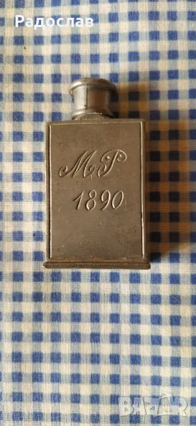 стара калаена бутилка , снимка 1