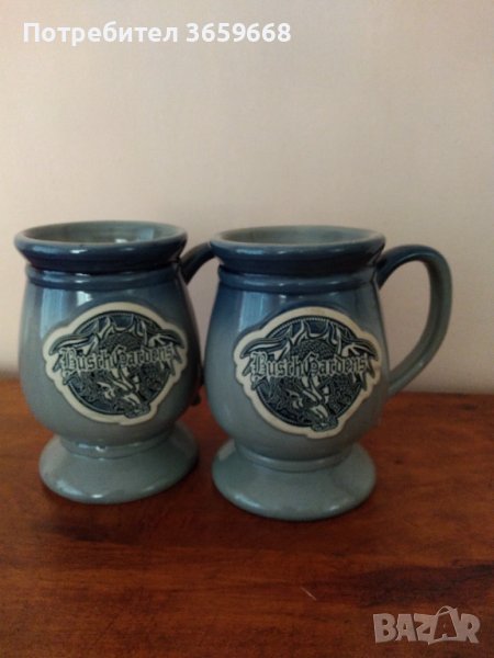 2 халби за бира, английски ,Bush gardens, снимка 1