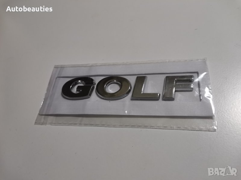 сребрист надпис Volkswagen Golf Фолксваген Голф, снимка 1
