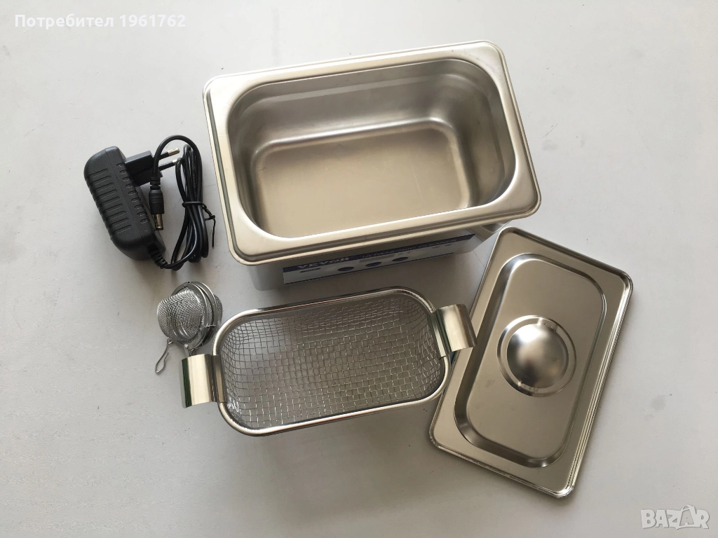 Професионална ултразвукова вана 40kHz, капацитет 0.8л, снимка 1