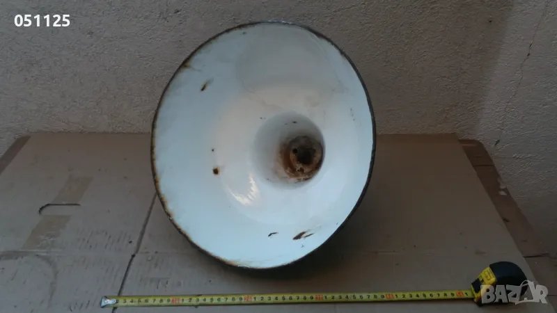 масивна соц. емайлирана лампа, лампион , снимка 1