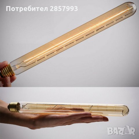 Винтидж Едисон декоративна крушка с нажежаема жичка, снимка 2 - Крушки - 31285901