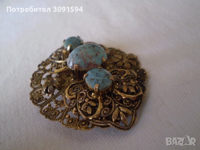 Антикварна дамска  брошка , снимка 4 - Антикварни и старинни предмети - 36738059