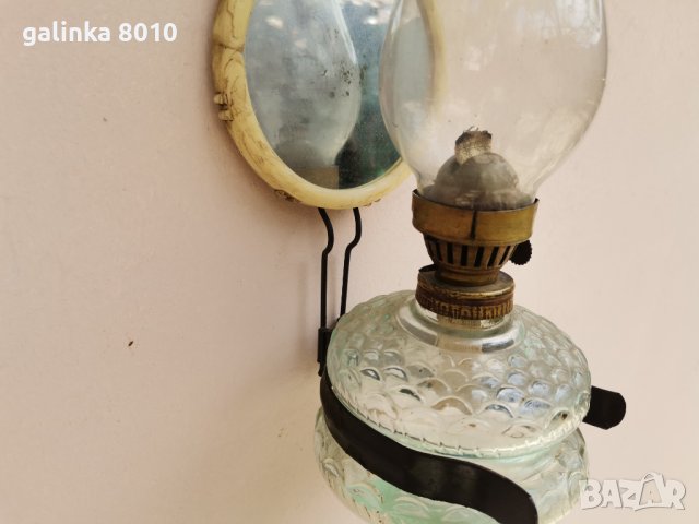 Стара газена лампа, снимка 2 - Антикварни и старинни предмети - 40784146