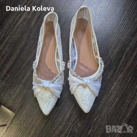 Сватбени обувки тип пантофи