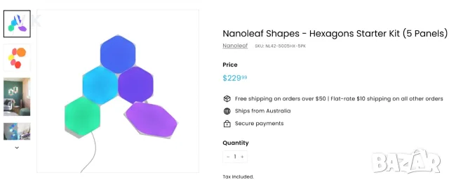 Смарт LED панели Nanoleaf, снимка 2 - Лед осветление - 56154137