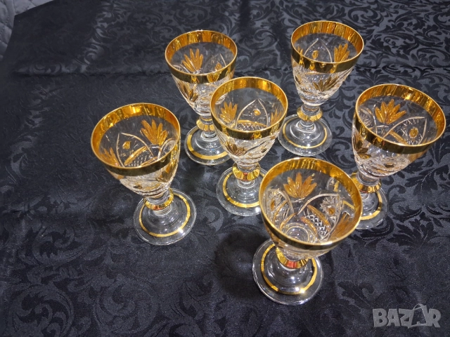 Сервиз с позлата( за ракия/аперитив), снимка 3 - Други ценни предмети - 51993272