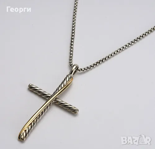 David Yurman оригинално колие кръст, снимка 1