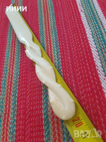 Нож кама слонова кост , снимка 2 - Антикварни и старинни предмети - 53149151