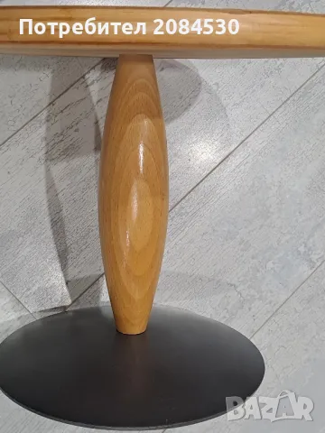 Помощна маса дърво и стомана/Австрия , снимка 4 - Маси - 48950321