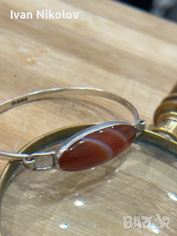 Винтидж сребърна английска гривна от началото на 20век, снимка 1