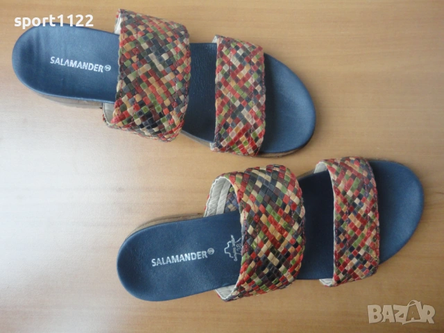 N38 Salamander/естествена кожа/дамски чехли