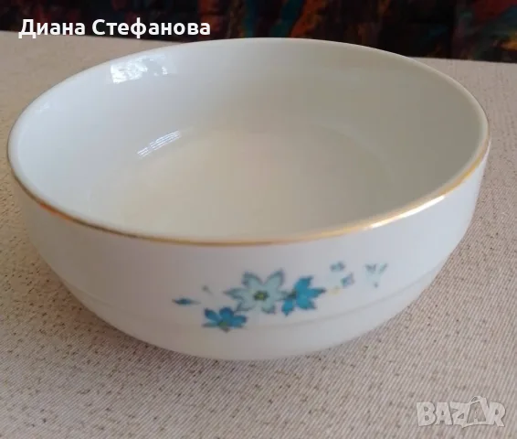 Чинии и солничка български порцелан - 1960-1980, снимка 3 - Чинии - 56113930