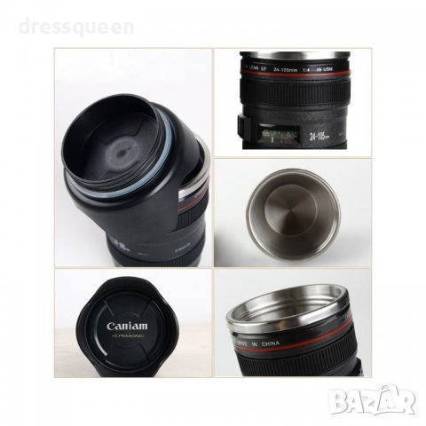 1693 Термо чаша във формата на обектив, снимка 3 - Подаръци за мъже - 37385844