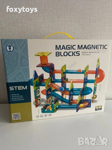 Магнитен конструктор Iso Trade - Писта с топки, 96 части, снимка 10 - Игри и пъзели - 53138845