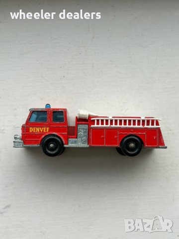 Метална количка Matchbox Fire Pumper Truck в мащаб 1:104, снимка 5 - Колекции - 39835603