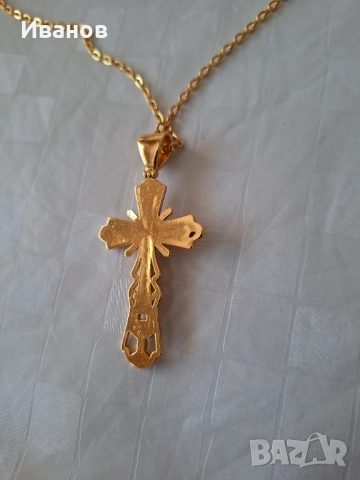 Кръст - медальон, снимка 3 - Колиета, медальони, синджири - 52150853
