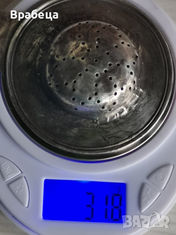 Сребро. 84. Царска Русия. Цедка за чай , снимка 4 - Антикварни и старинни предмети - 36559865