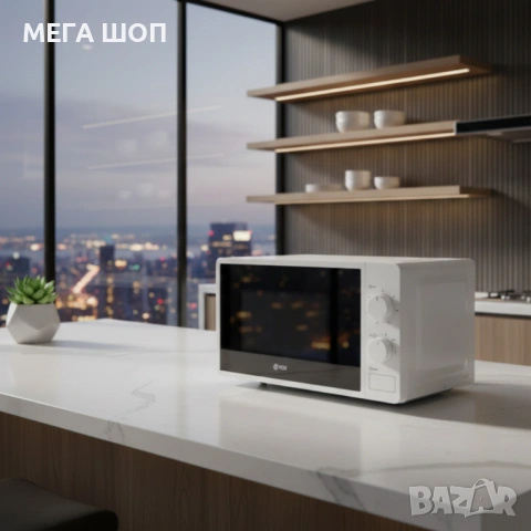 Микровълнова фурна VOX M-30, 700W, 20л с механичен таймер, снимка 3 - Микровълнови - 53884585