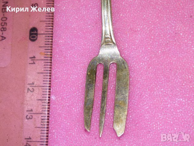 THERMAL BAD FUSSING СТАРА ЕМАЙЛИРАНА КОЛЕКЦИОНЕРСКА ДЕСЕРТНА СРЕБЪРНА ВИЛИЧКА СРЕБРО KARO 800 42983, снимка 6 - Колекции - 44376167