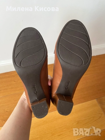Нови кожени обувки Clarks 37, снимка 7 - Дамски обувки на ток - 52983923
