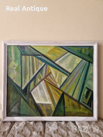 Венко Петров автор масло Кюстендил платно композиция , снимка 2 - Картини - 50894112