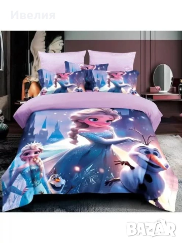 Спални комплекти детски, 3D, 6 части, памук/сатен, снимка 14 - Спално бельо и завивки - 53155296