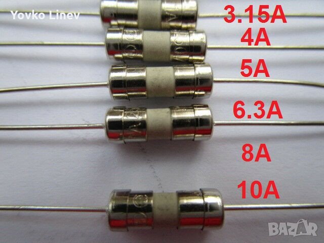 ПРЕДПАЗИТЕЛИ КЕРАМИЧНИ АКСИАЛНИ AXIAL FUSE  - 3.6х10мм 5х20мм 6x30мм, снимка 2 - Друга електроника - 31627951