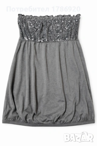 Елегантно Сиво Бюстие с Пайети 🌟