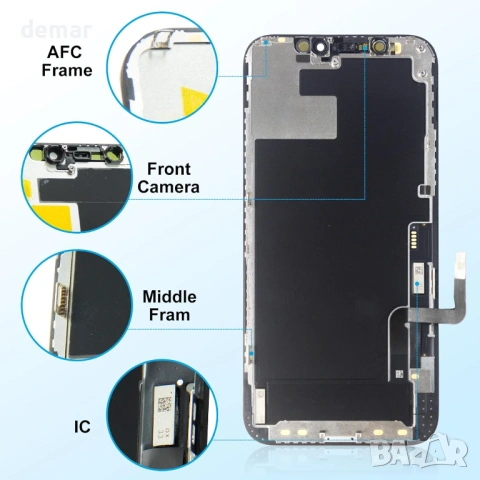 LCD екран за iPhone 12/12Pro 6.1 инча - дигитайзер за сензорен дисплей с пълен комплект инструменти, снимка 5 - Тъч скрийн за телефони - 53960846