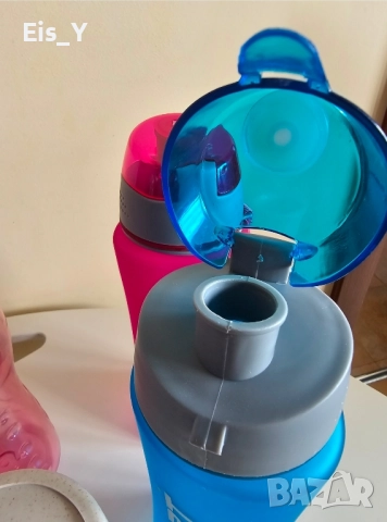 4 Нови шишета за вода, термочаша и четка (гъба) за измиване, при покупка на поне 3 бр.- подарък , снимка 8 - Буркани, бутилки и капачки - 52218632